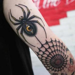 Spider Web Tattoo On Back Hand