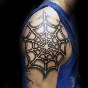 Spider Web Round Tattoo