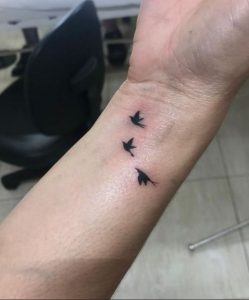 3 black bird tattoo 