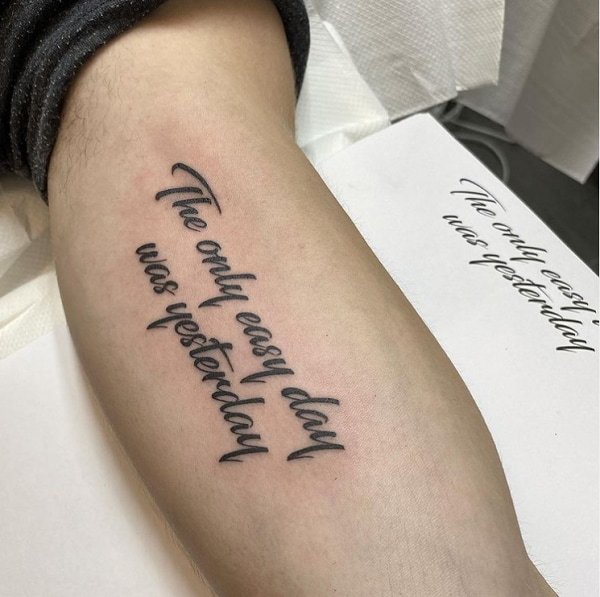 60 Best Arm Writing Tattoos For Boys & Girls Tidy Tale