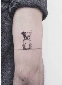 Small  boxer dog tattoo