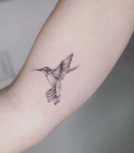 black hummingbird tattoo