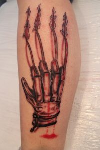 Freddy Krueger Hand Tattoo