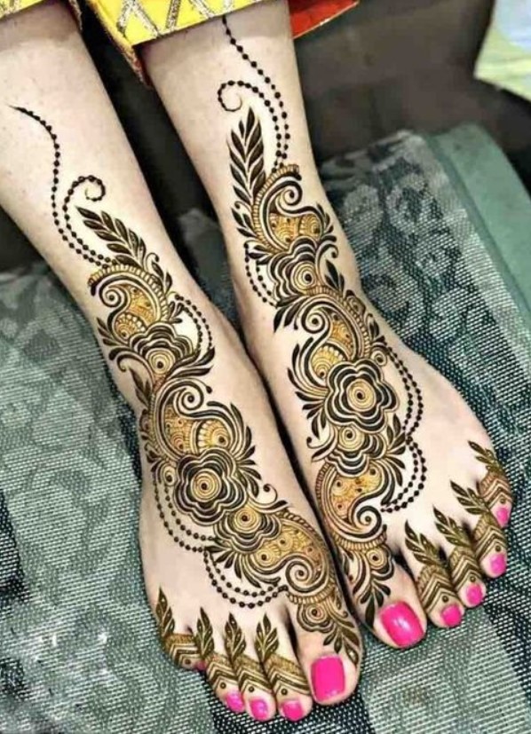 Mehndi Designs For Legs Arabic 