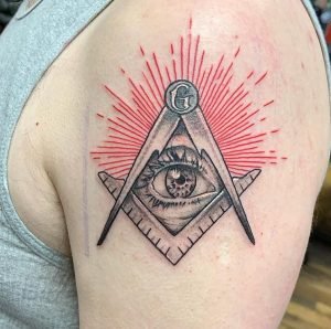 Freemason Red Stripe Tattoo 