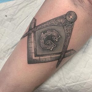 Freemason Forearm Tattoo Design 