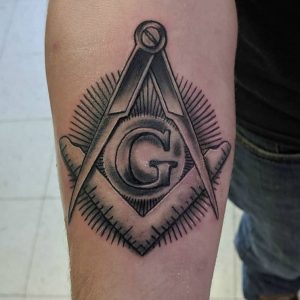 Freemason Black Symbol Tattoo Design 