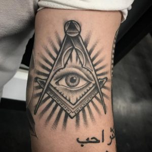 Freemason Evil Eye Monitoring Tattoo 