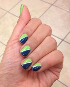 Gel Seahawks Nails