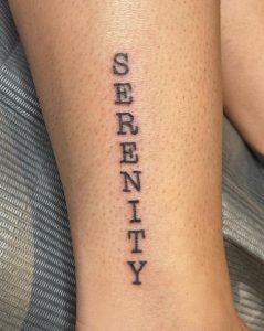 Serenity Leg Tattoo