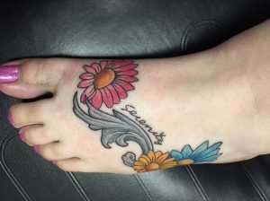 Foot Serenity Tattoo Design